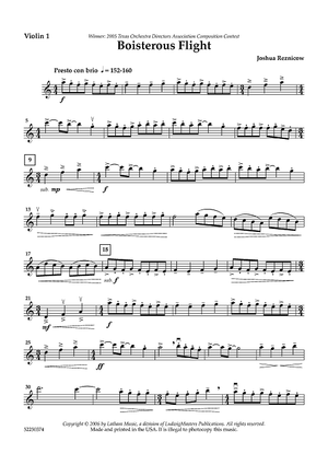Boisterous Flight - Violin 1