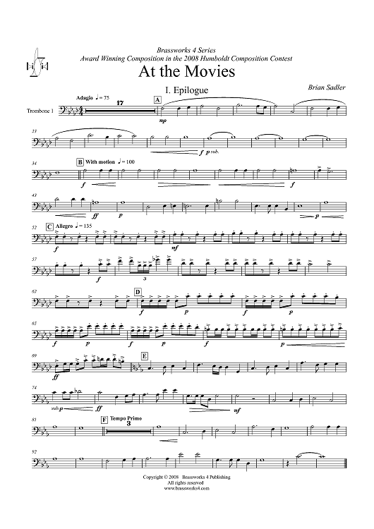 At the Movies - Trombone 1