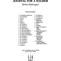 Journal For A  Soldier - Score