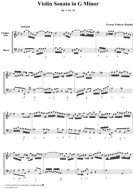 Violin Sonata in G minor, Op. 1, No. 10