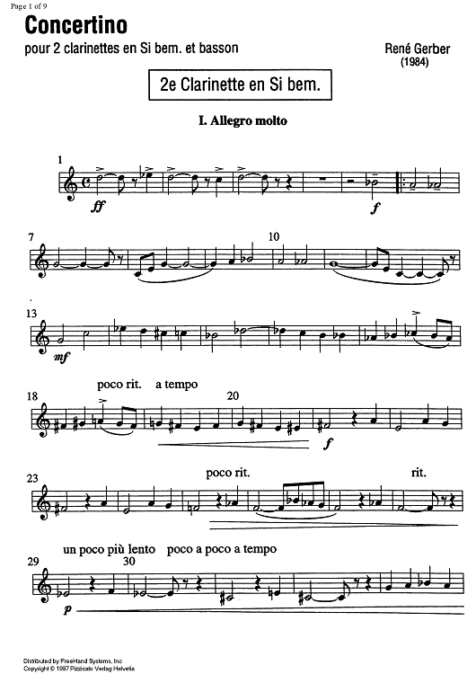 Concertino - B-flat Clarinet 2
