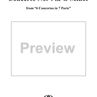 Concerto No. 4 in G Minor from "6 Concerti Grossi" - From "6 Concertos in 7 Parts" - Violin 2 Concertino