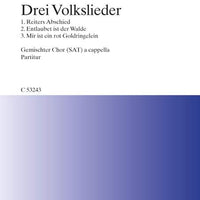 Drei Volkslieder - Choral Score