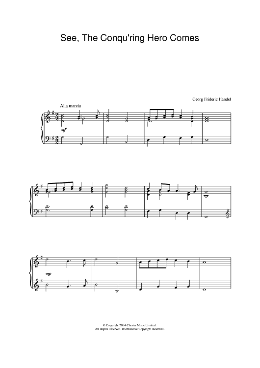 See, The Conqu'ring Hero Comes