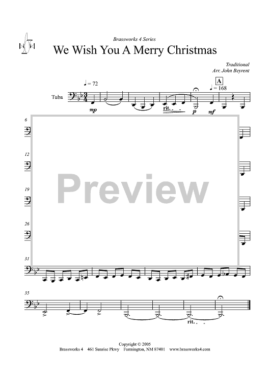 We Wish You a Merry Christmas - Tuba