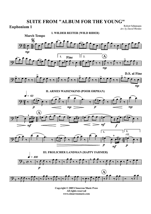 Suite from "Album for the Young" - Euphonium 1 BC/TC
