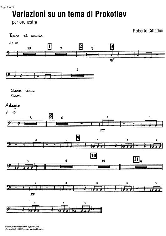 Variazioni su un tema di Prokofiev - Timpani