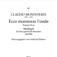 Hark, the waves murmurs - Choral Score