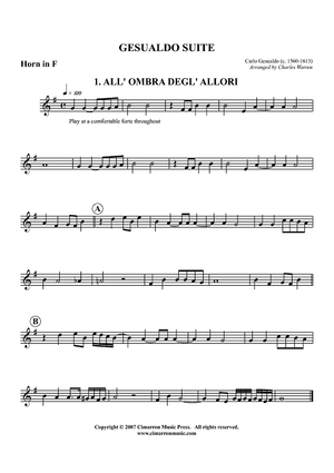 Gesualdo Suite - Horn in F