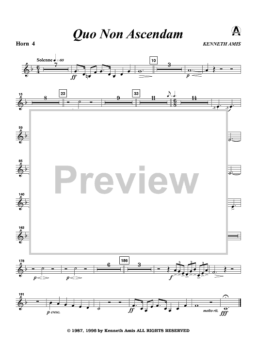 Quo Non Ascendam - Horn 4