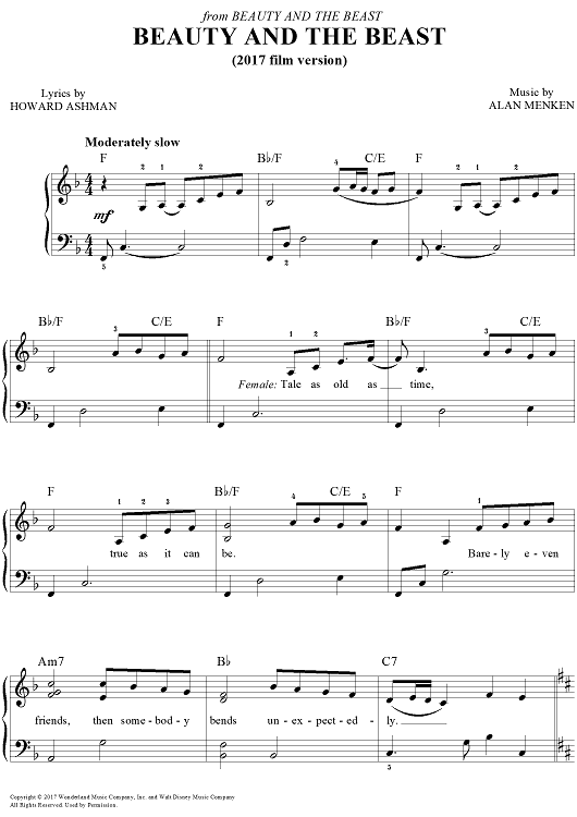 Beauty And The Beast (2017 film version)