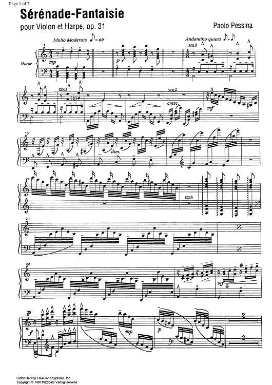 Serenade - Fantaisie Op.31 - Harp