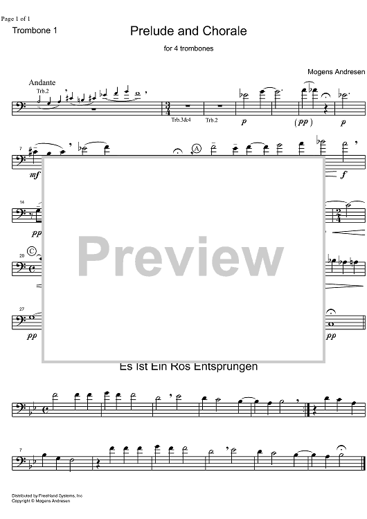 Prelude and Chorale - Trombone 1