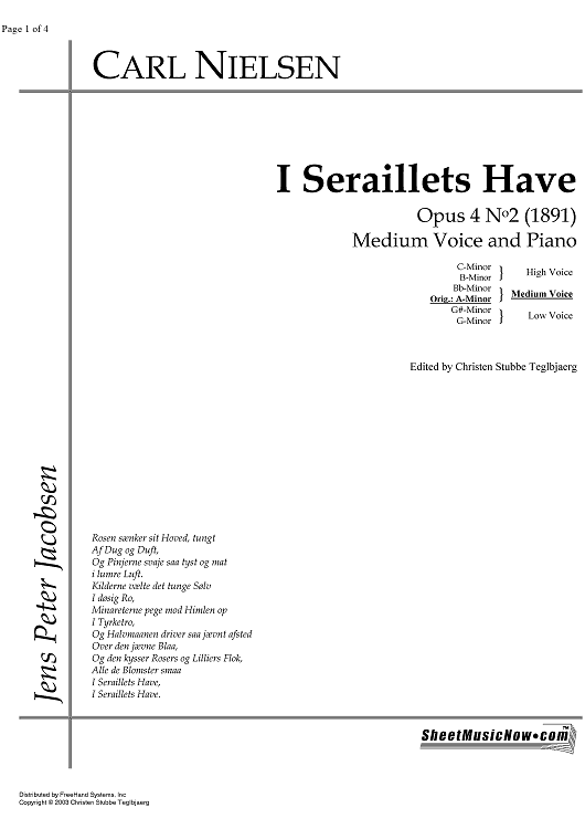 I Seraillets Have Op. 4 No. 2