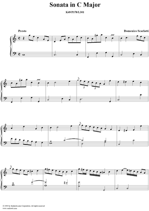 Sonata in C major - K49/P178/L301