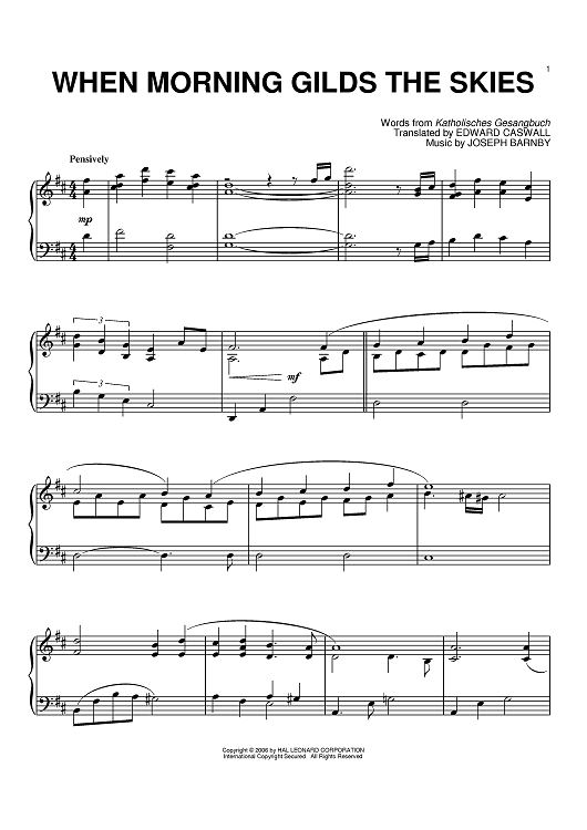 When Morning Gilds The Skies