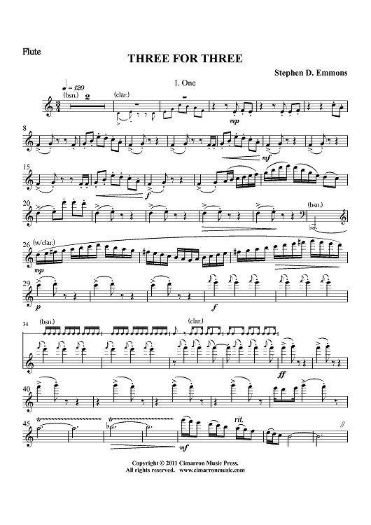 Three for Three - Flute
