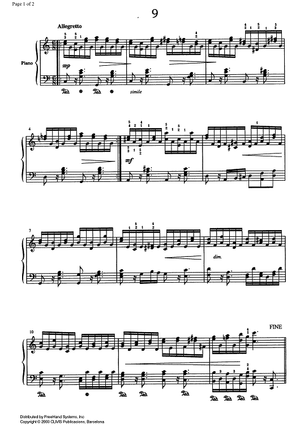 Etude No. 9 C Major from 13 Estudis - Piano