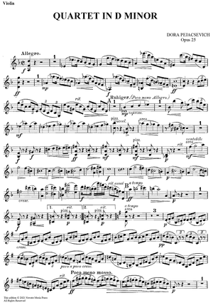 Quartet in D minor - Violin