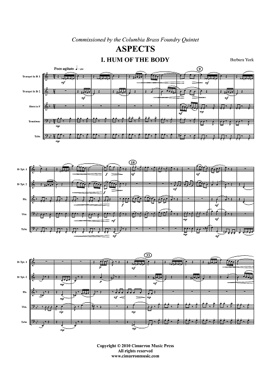 Aspects for Brass Quintet - Score