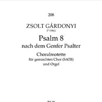 Psalm 8 from the Genevan book of psalms - Choral Score