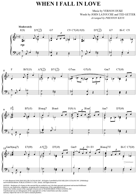 When I Fall In Love