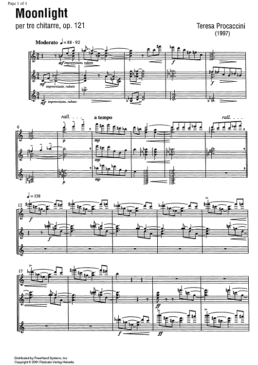Moonlight Op.121 - Score