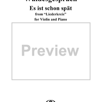 Liederkreis, Op. 39, No. 03, "Waldesgespräch" (in the forest), - Piano