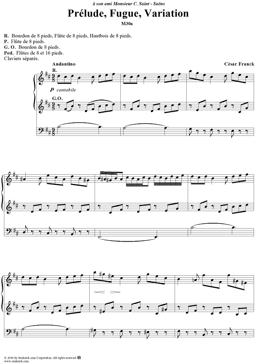 Prélude, Fugue, Variation, op. 18