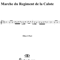 Marche du Regiment de la Calote - Oboe 2