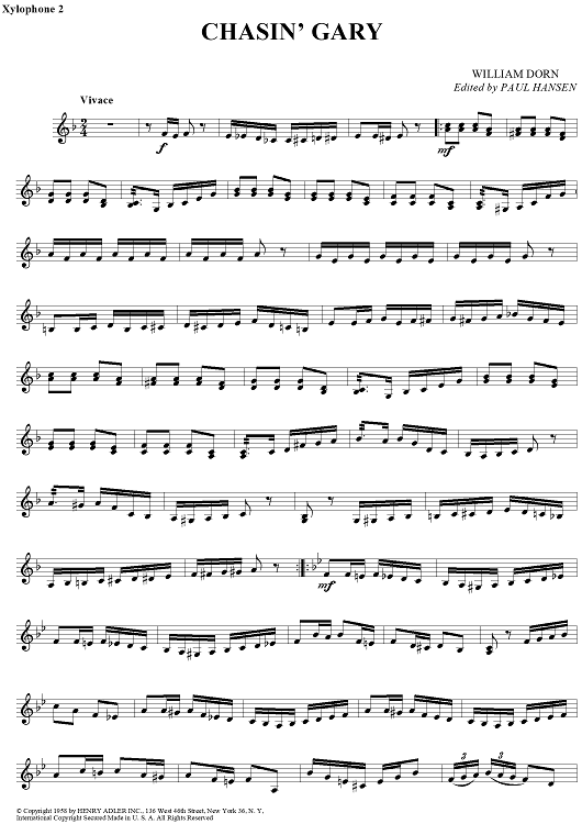 Chasin' Gary - Xylophone 1