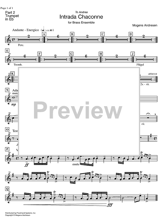 Intrada Chaconne - Trumpet in E-flat