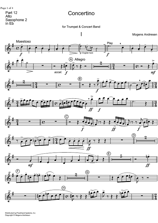 Concertino - E-flat Alto Saxophone 2