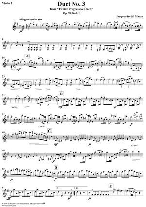 Duet No. 3 - Violin 1