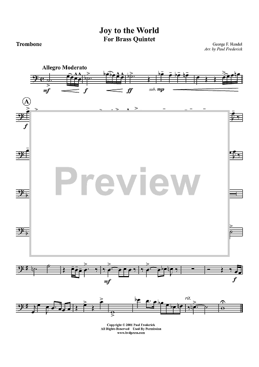 Joy to the World - Trombone