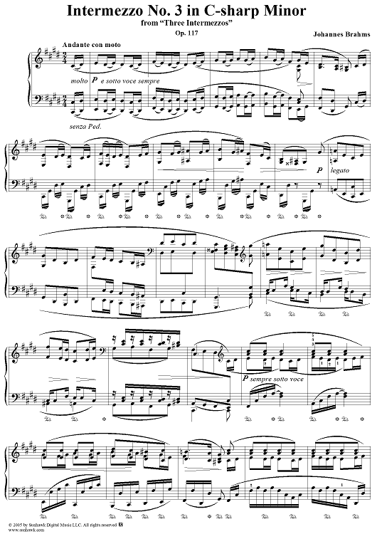 Intermezzo No. 3 in C-sharp Minor