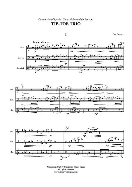 Tip-Toe Trio - Score