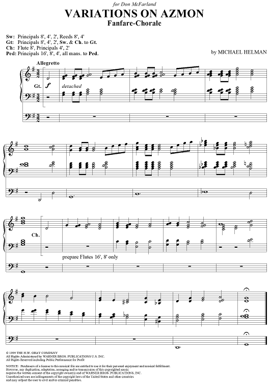 Variations on "Azmon"