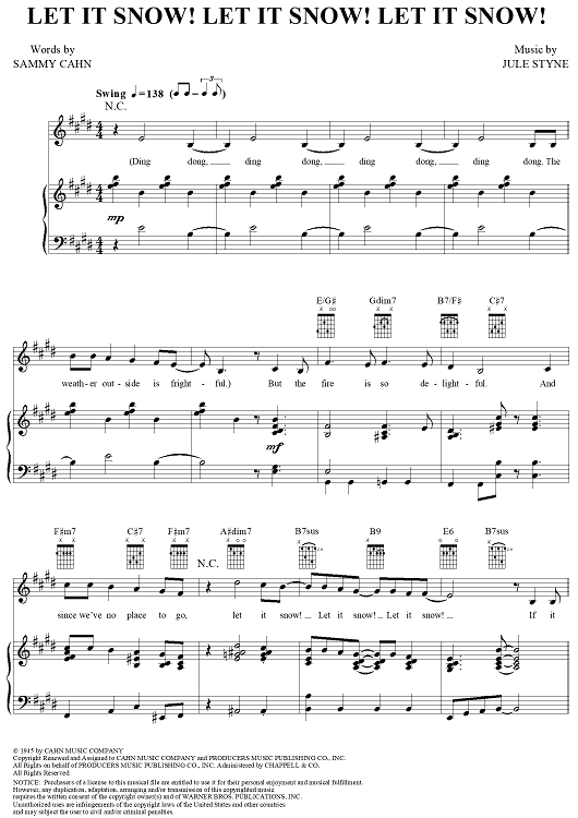 Let It Snow! Let It Snow! Let It Snow!