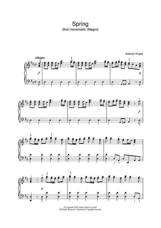 Spring First Movement Spring (first movement: Allegro)