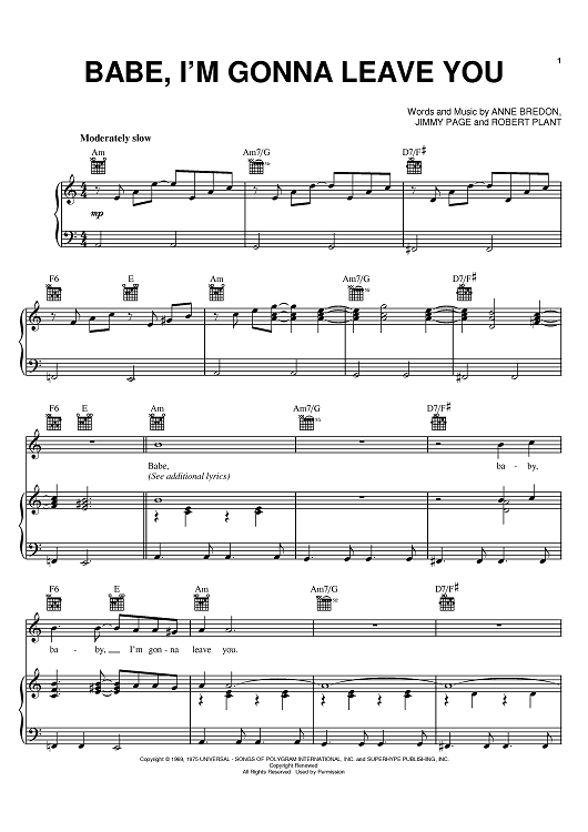 Babe, I'm Gonna Leave You