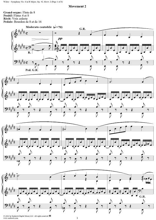 本 Charles-Marie Widor Symphonies Op. 42