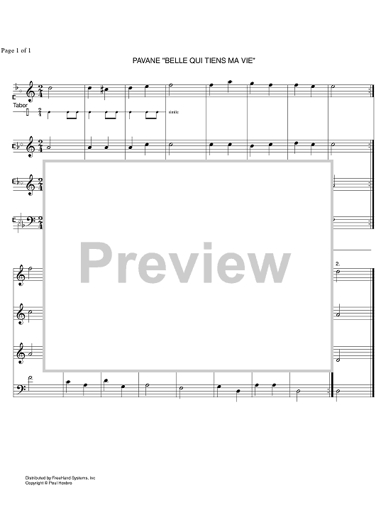 30 Dances from Thoinot Arbeaus Dancing School - Pavane