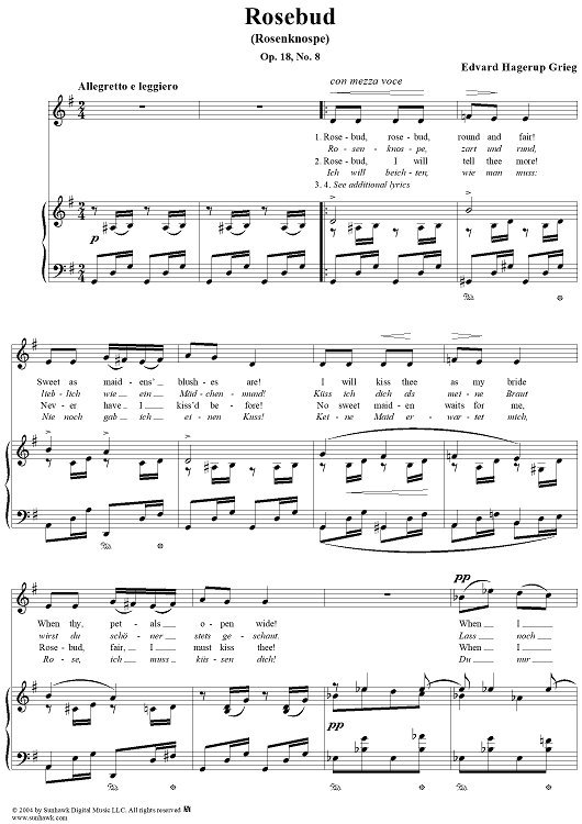 The Rosebud, Op. 18, No. 8