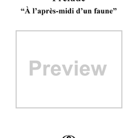 Prelude à l'après-midi d'un faune - Score