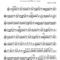 Allegro - from Concerto in F Major, Op. 8 #3 - "Autumn" - Part 2 Viola