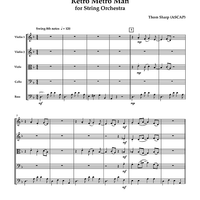 Retro Metro Man for String Orchestra - Score