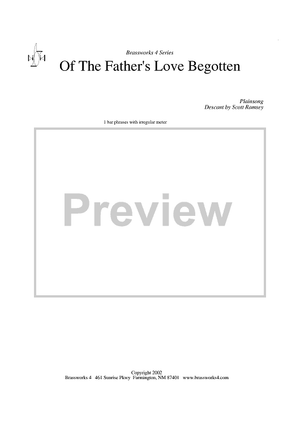 Of the Father's Love Begotten - Euphonium