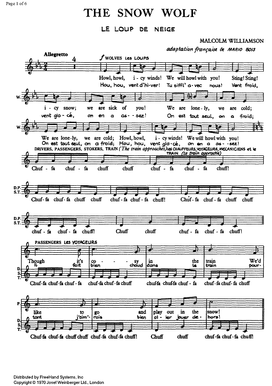 The Snow Wolf - Score