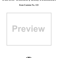 "Christi Glieder, ach, bedenket", Aria, No. 5 from Cantata No. 132: "Bereitet die Wege, bereitet die Bahn" - Violin